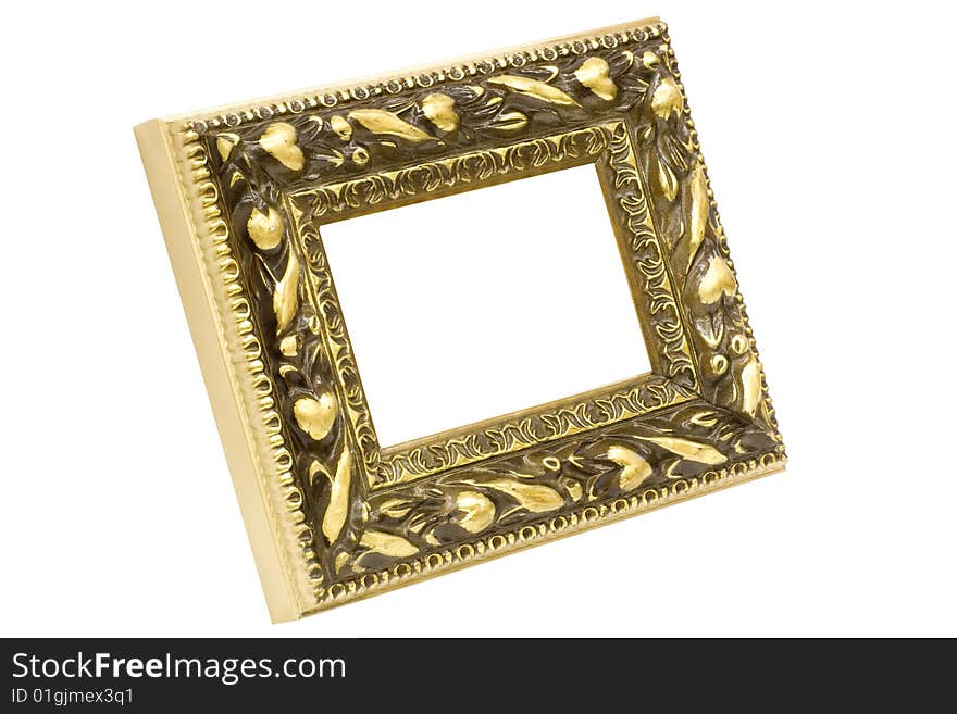 The frame for a photo or painting on a white background