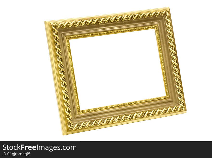 The frame for a photo or painting on a white background