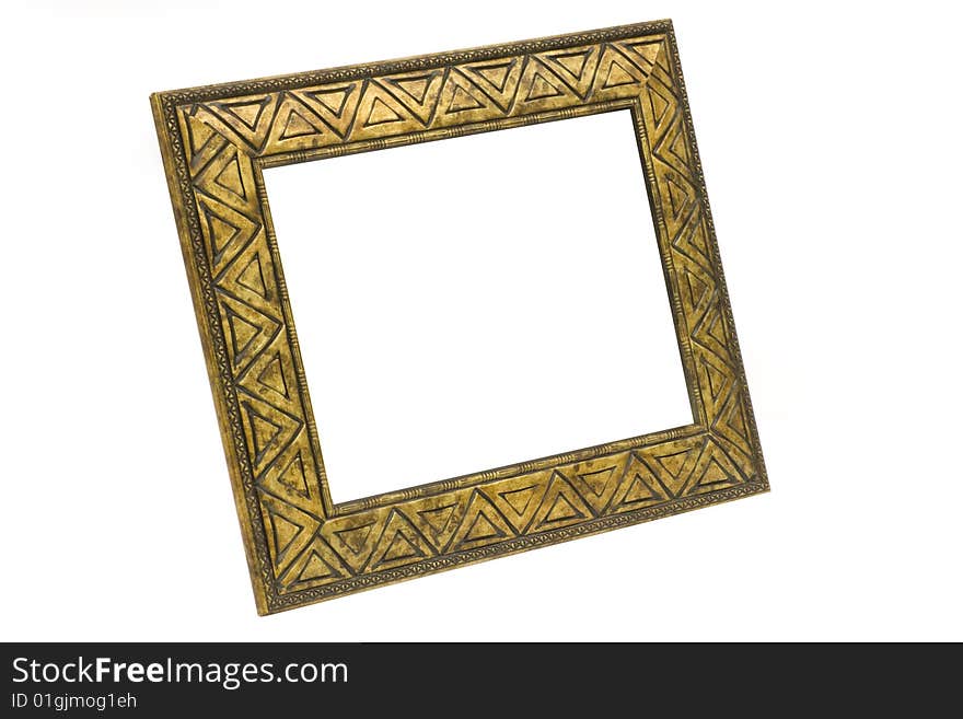 The frame for a photo or painting on a white background