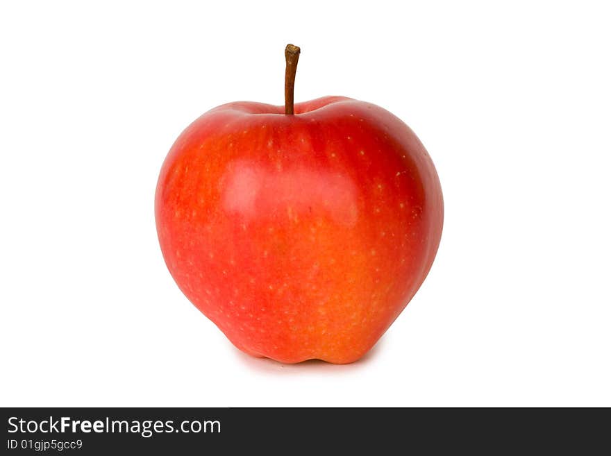 Red apple isolated on white background