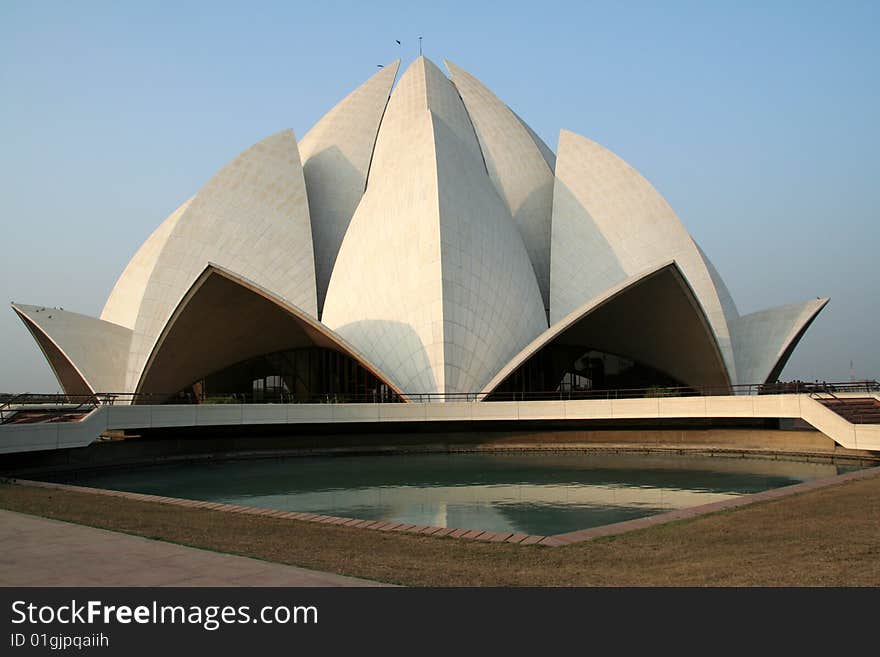 Lotus Temple prayer hall, Bahai House of Worship, Delhi, India