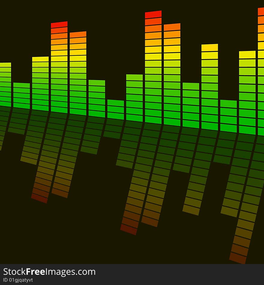 Abstract background digital equalizer