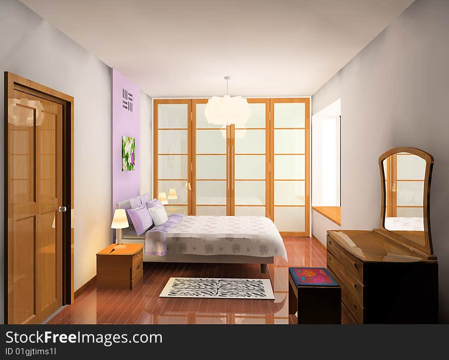 A kind of bedroom design. A kind of bedroom design