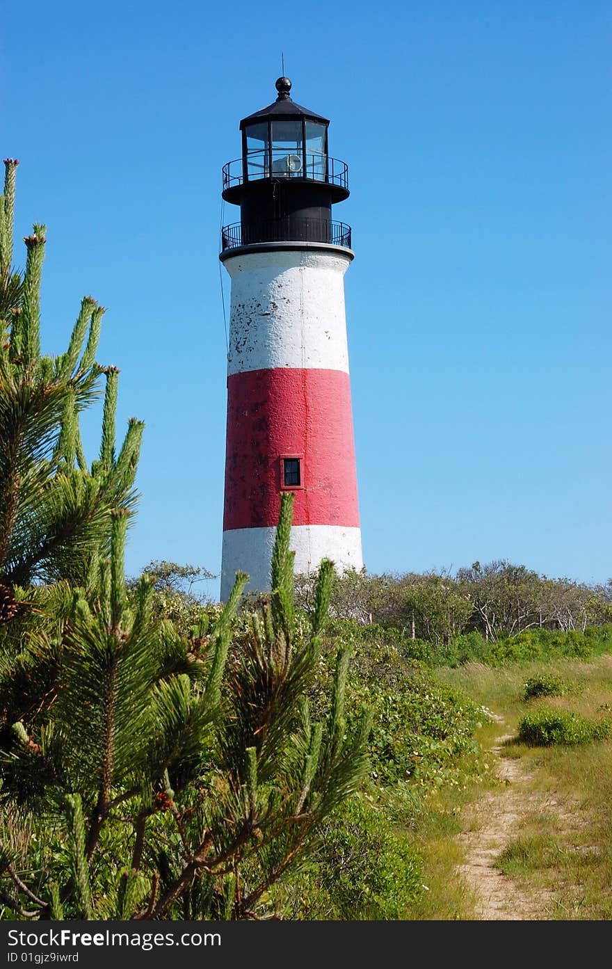 Old lighthouse on an island