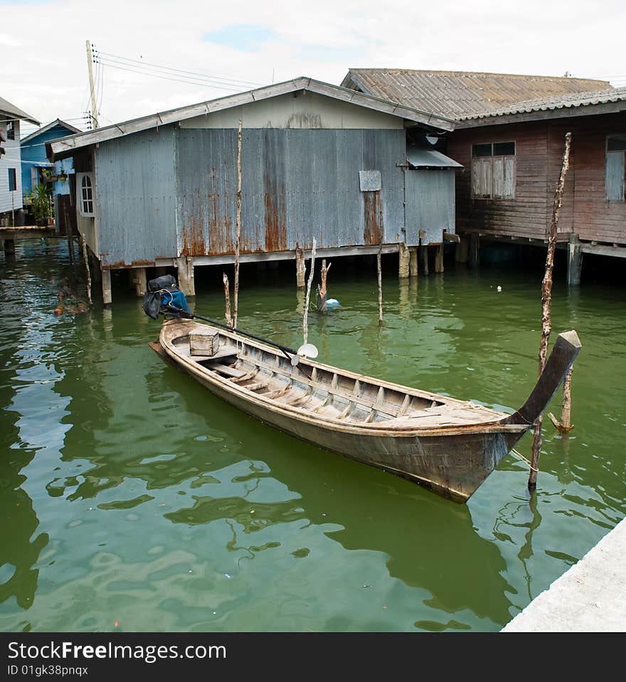 Muslim floating village boat, Thailand