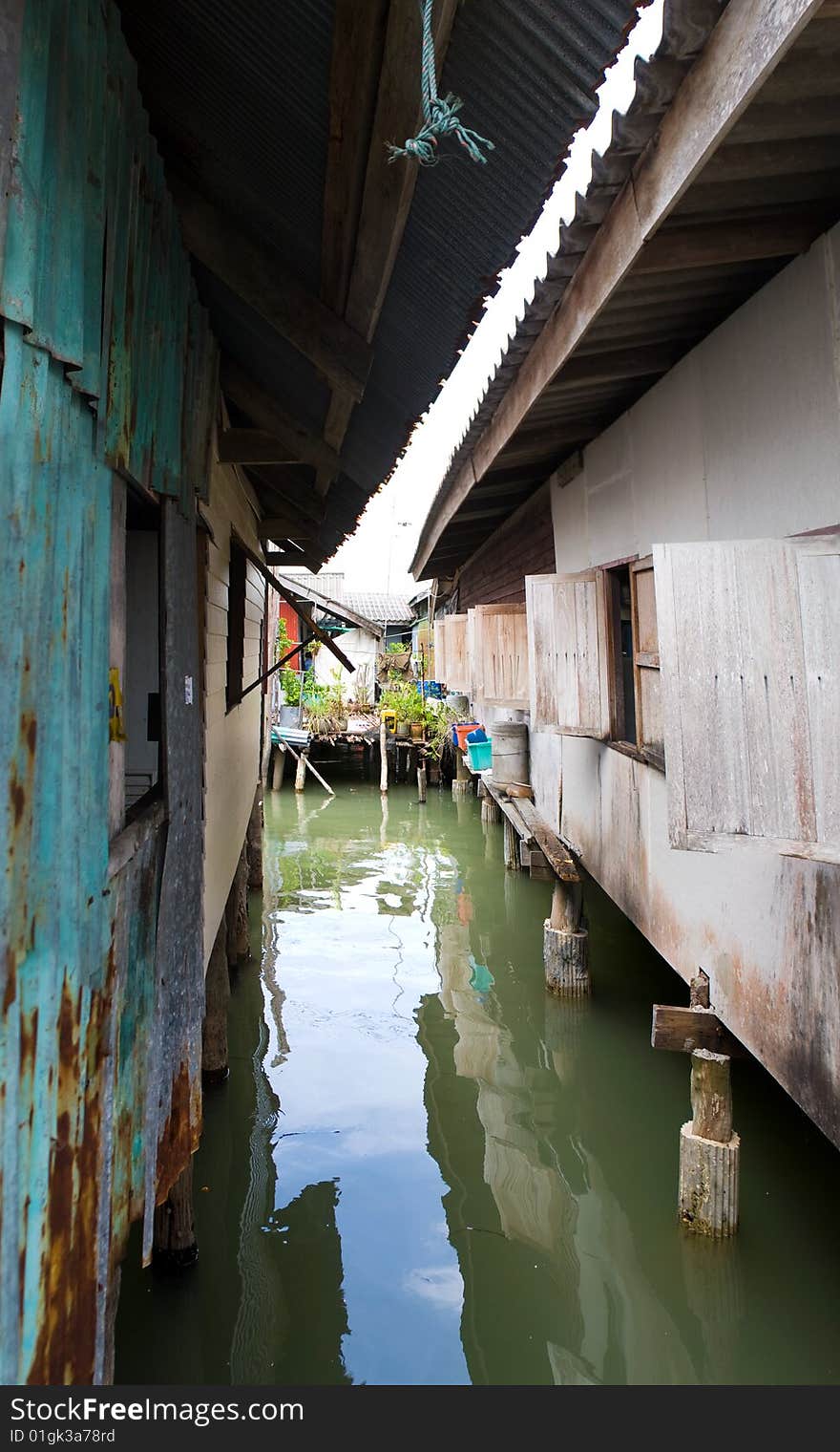 Muslim floating village houses, Thailand