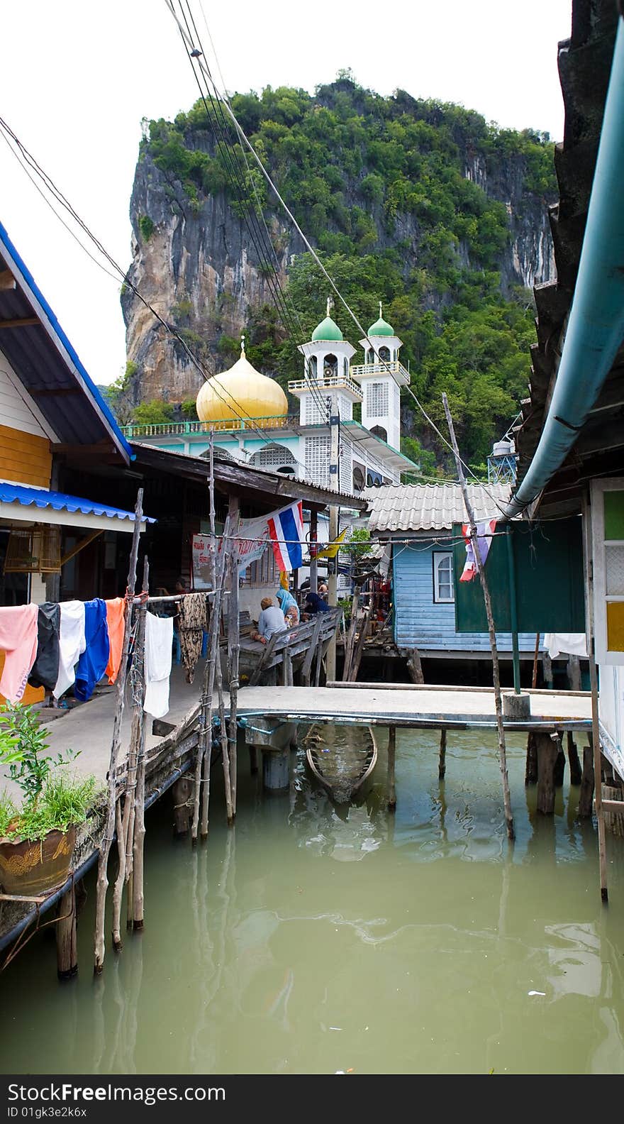 Muslim floating village temple, Thailand