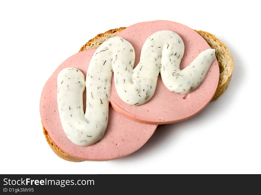 Sandwich with sausage