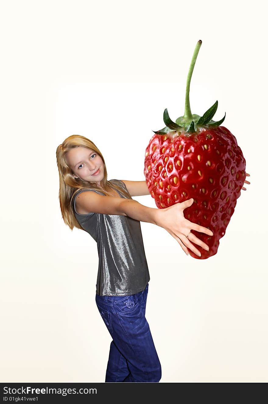 Girl With Strawberries