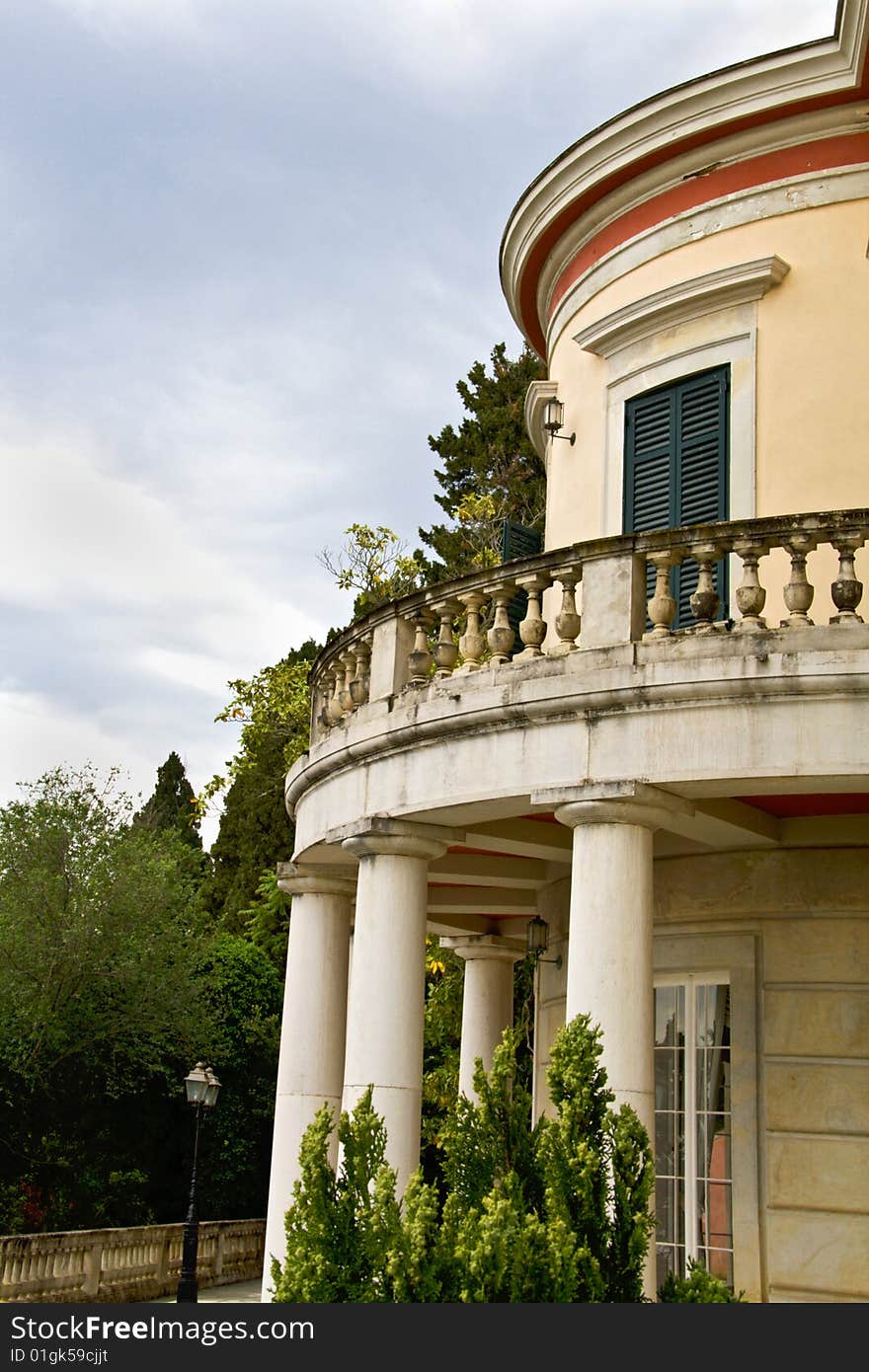 Mon Repo palace at Corfu island, Greece