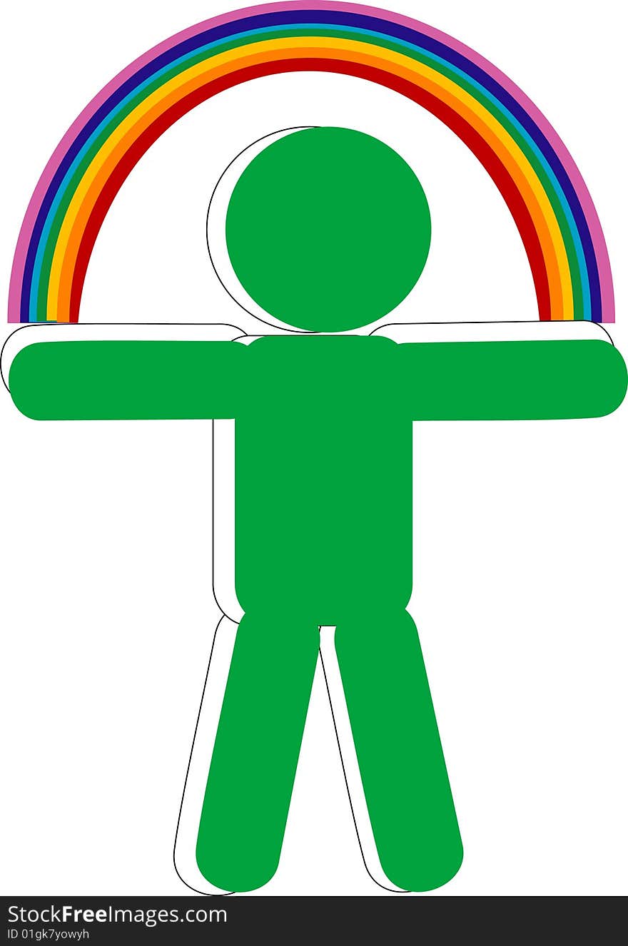 Persons With Rainbow