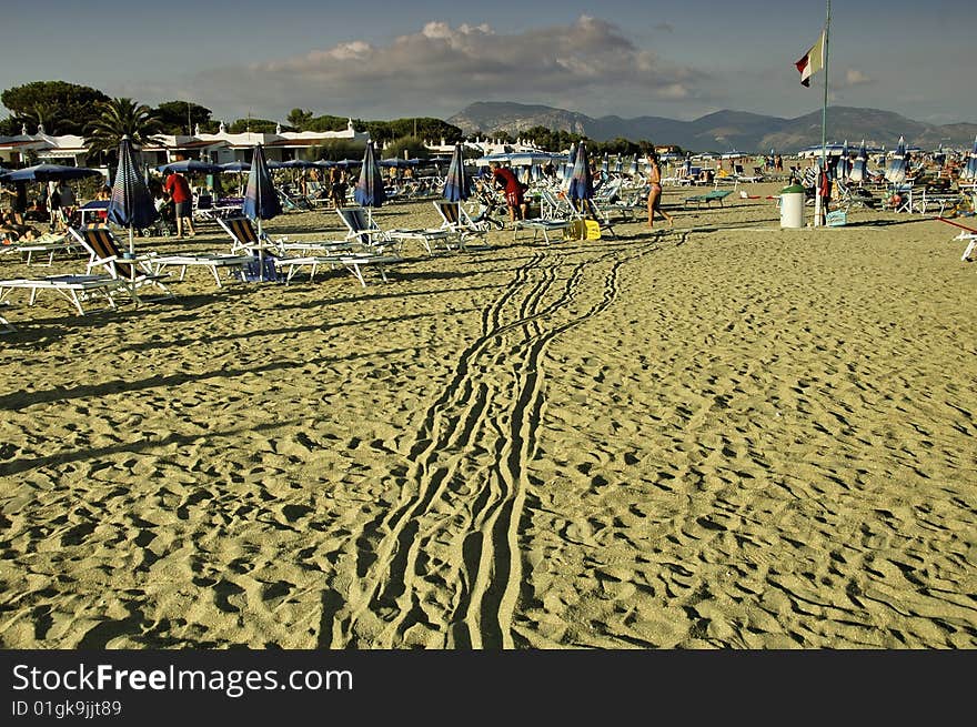 Seaside beach in central italy