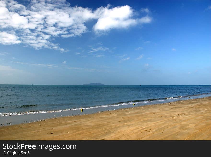 Beautiful beach at China resort,Hainan. Beautiful beach at China resort,Hainan.