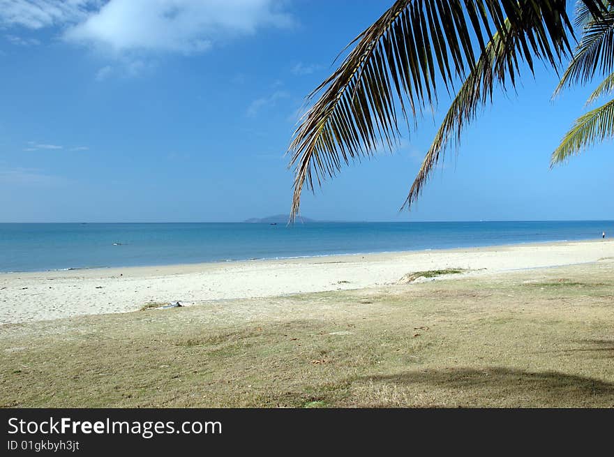 Beautiful beach at China resort,Hainan. Beautiful beach at China resort,Hainan.