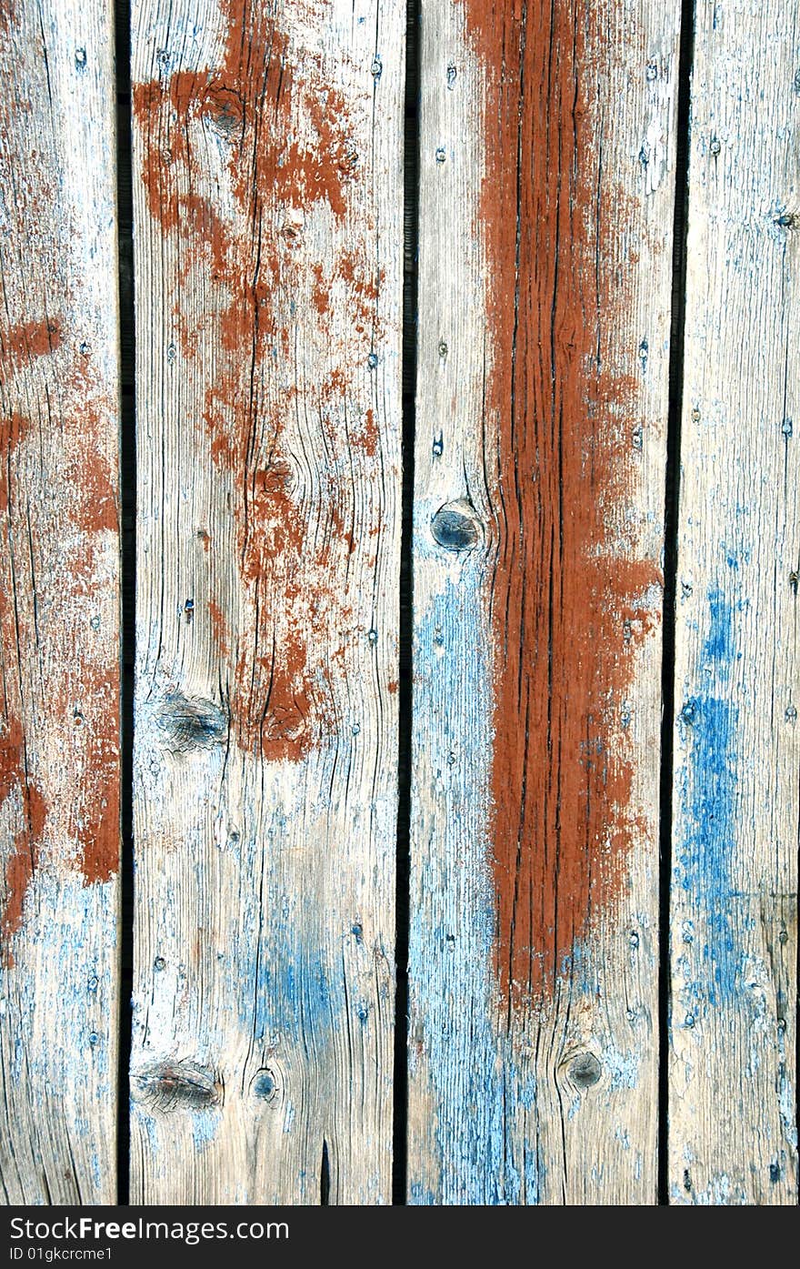 Wooden and painted surface background