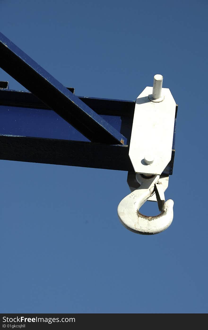 Big hanging hook with sky as background