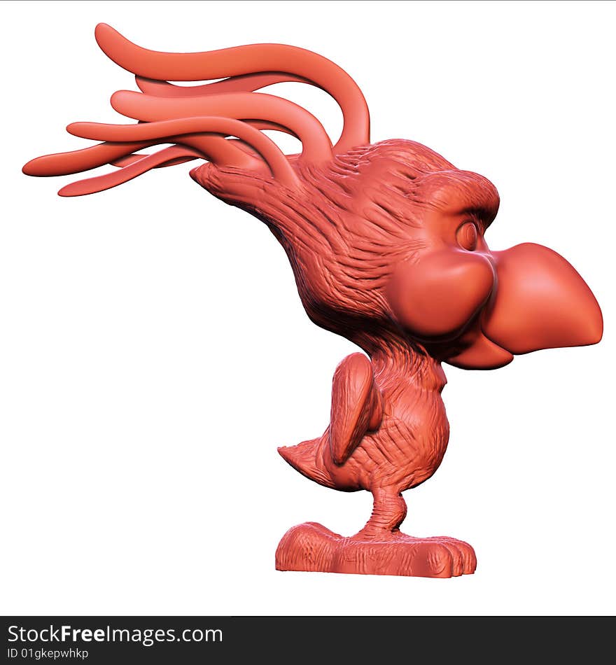 3D rendered illustration of a cartoon bird character