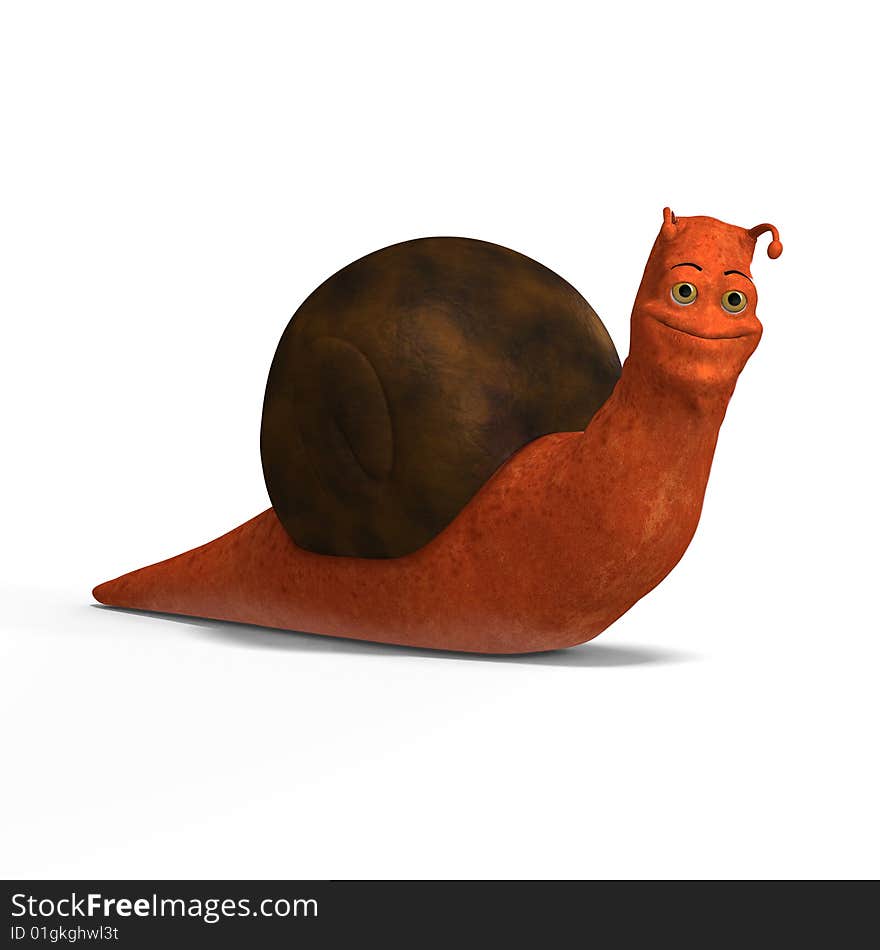 Cartoon Racing Snail