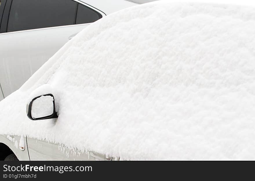 Snow Covered Car