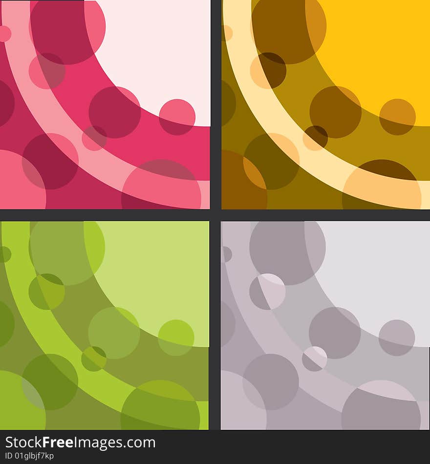 Collection abstract decor background, vector