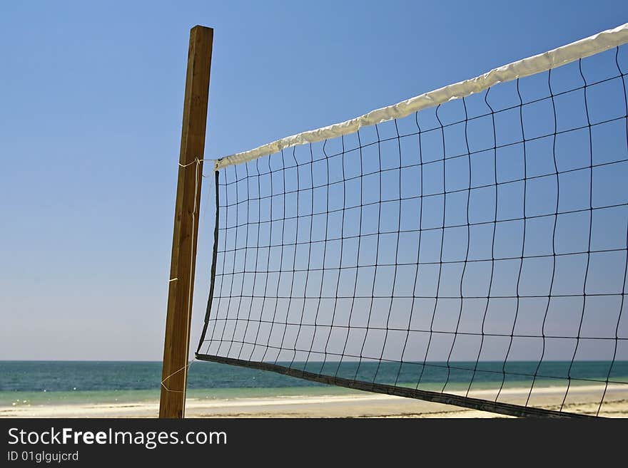 Volleyball Net On Beach