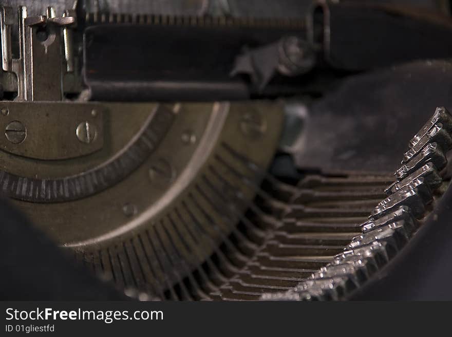 Antique typewriter. produced in Germany in 1920. Antique typewriter. produced in Germany in 1920