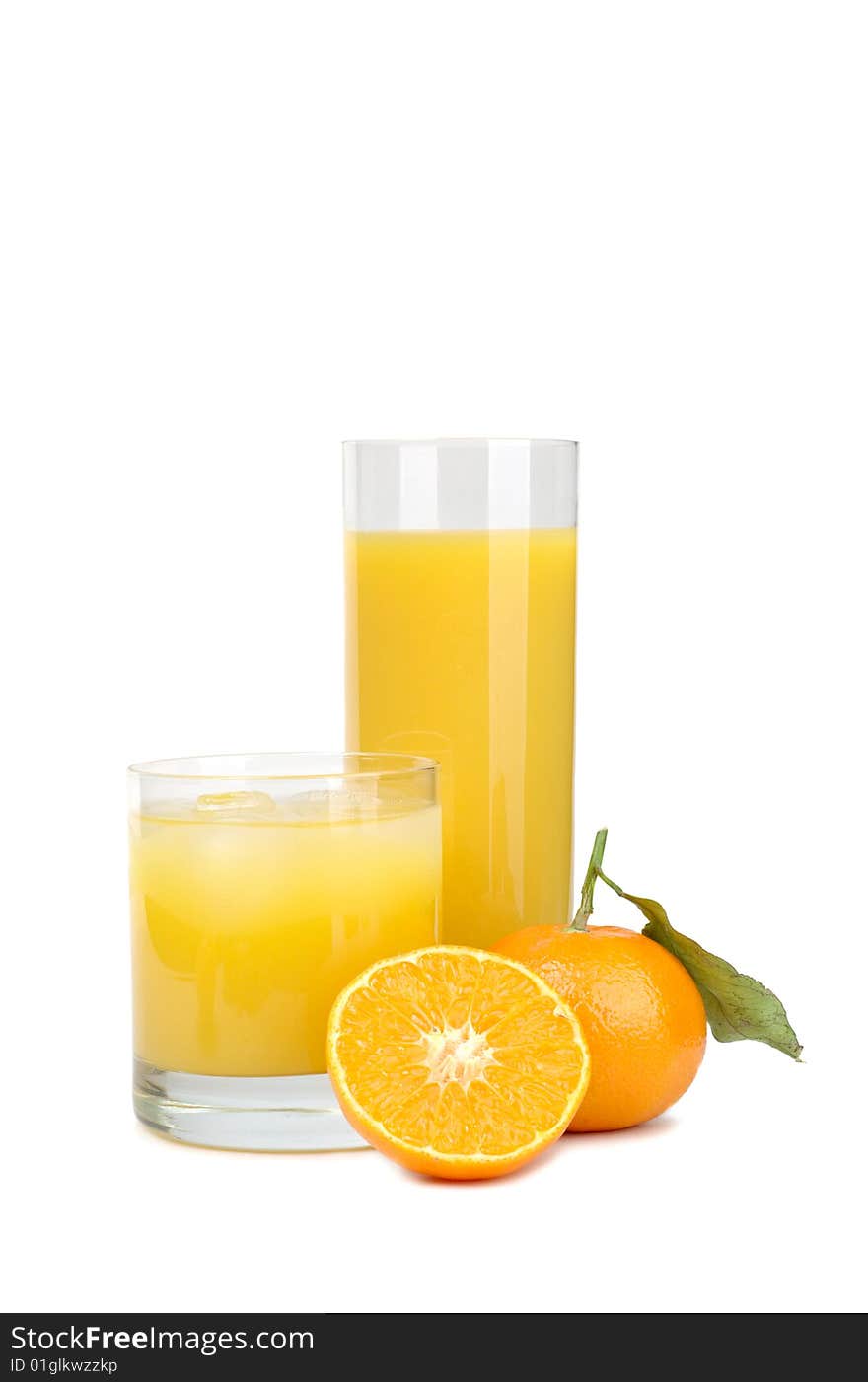 Tangerines and juice from tangerines