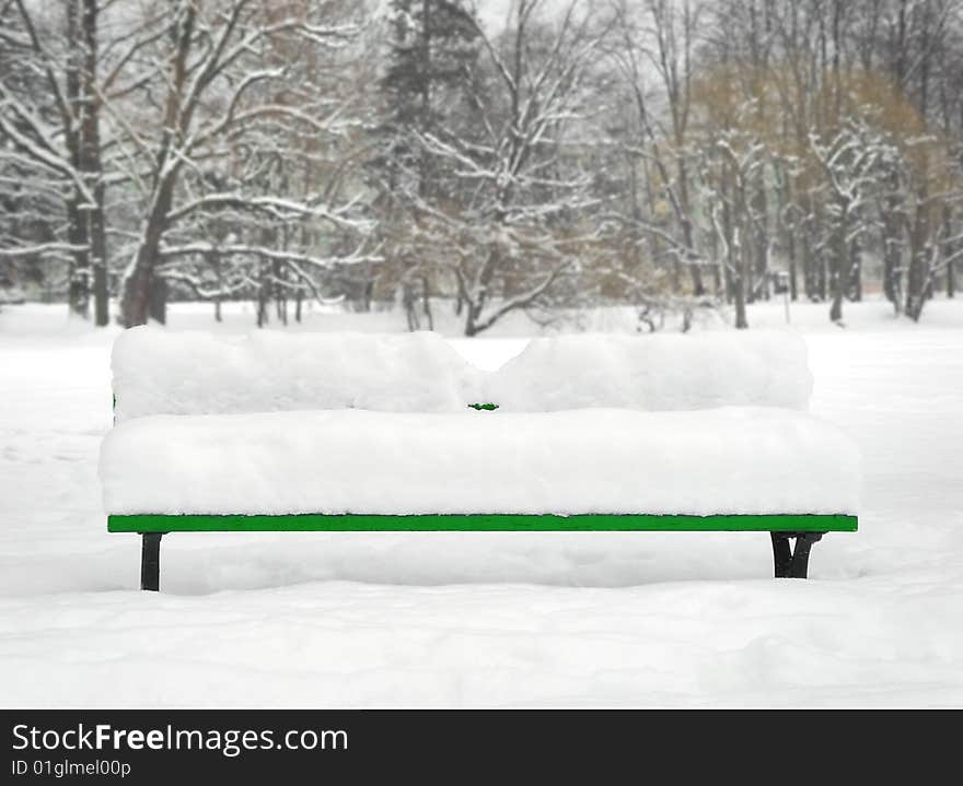 Bench In Winter