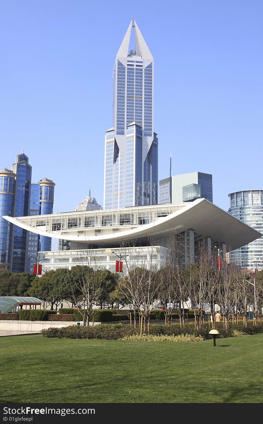 The modern building in shanghai.