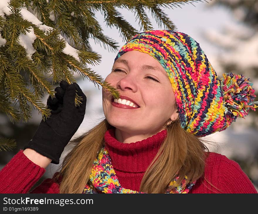 Girl Smells Branch