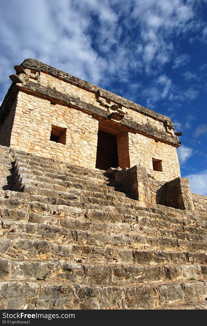 Maya ruin in yucatan mexico