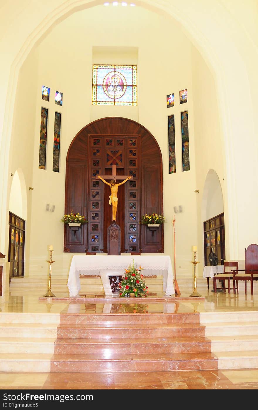 Puerto plata  catholic church  altar. Puerto plata  catholic church  altar