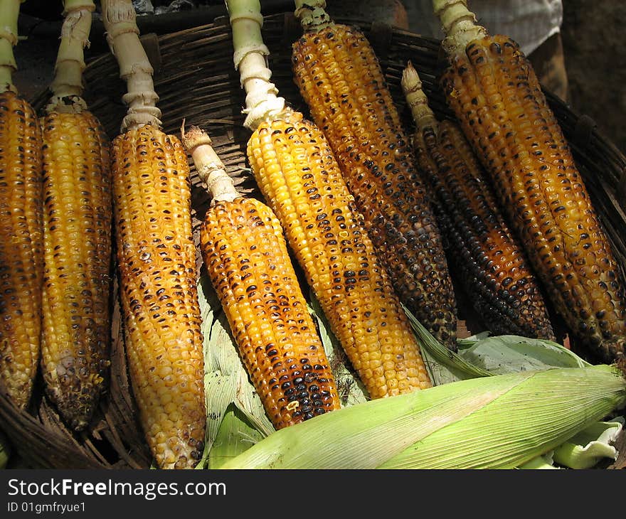 Grilled Maize Corn and green corn cover