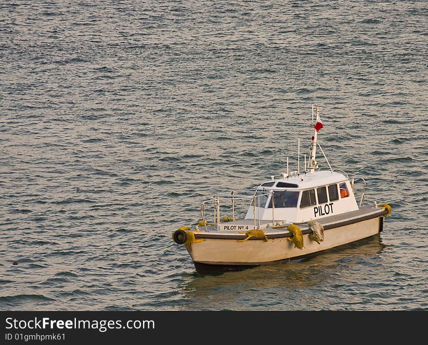 Pilot Boat In Grey Water