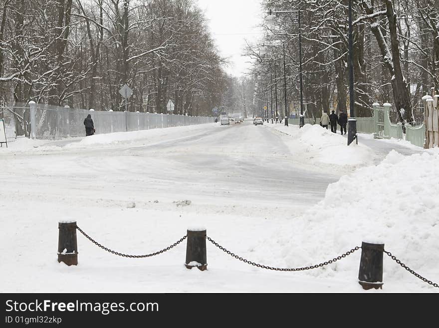 Street in winter