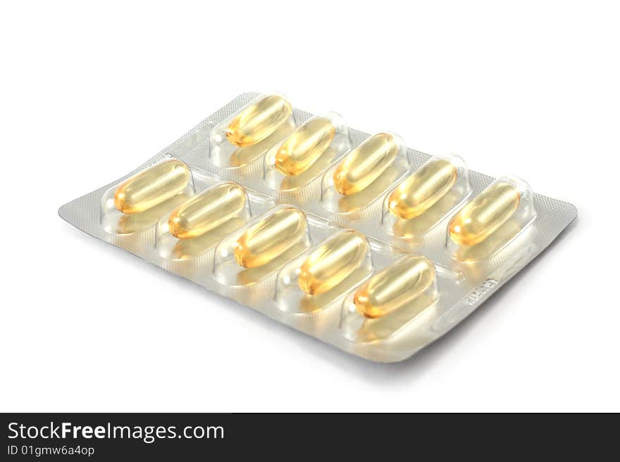 Packing the tablets, insulated on white background. Packing the tablets, insulated on white background