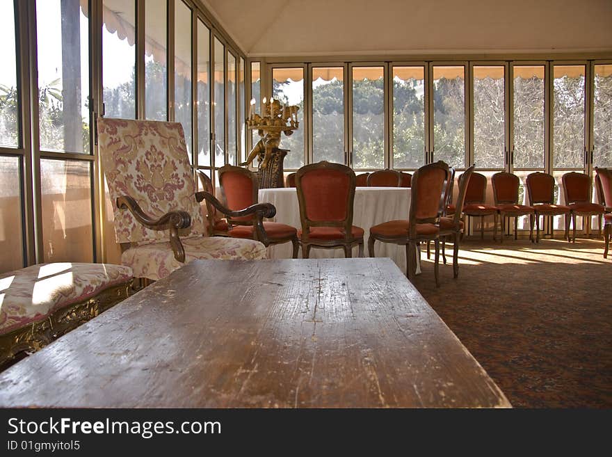 Beautiful verandah of Villa Spinola in Genoa, Italy