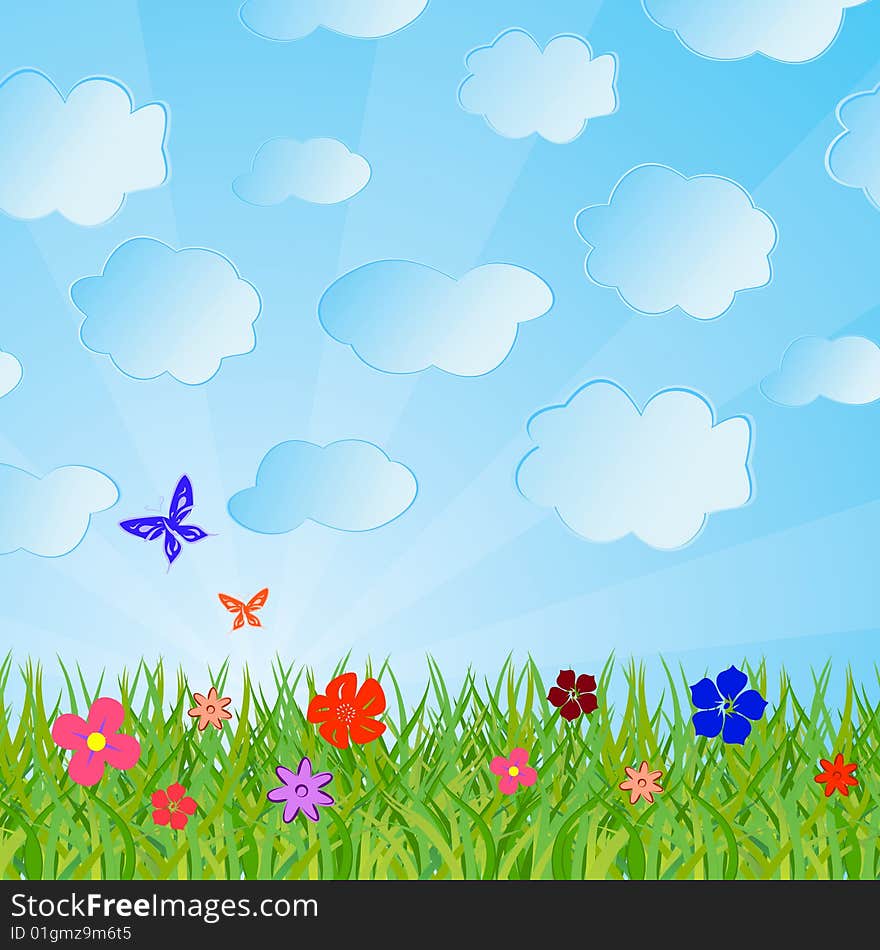 Ecological Background. Vector Illustration