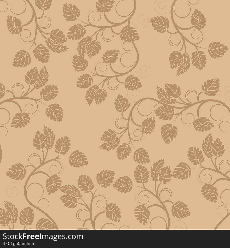 Floral vintage background, vector illustration