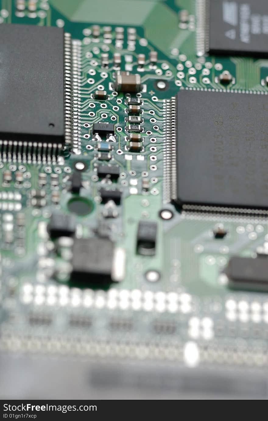 Circuit board close up shot