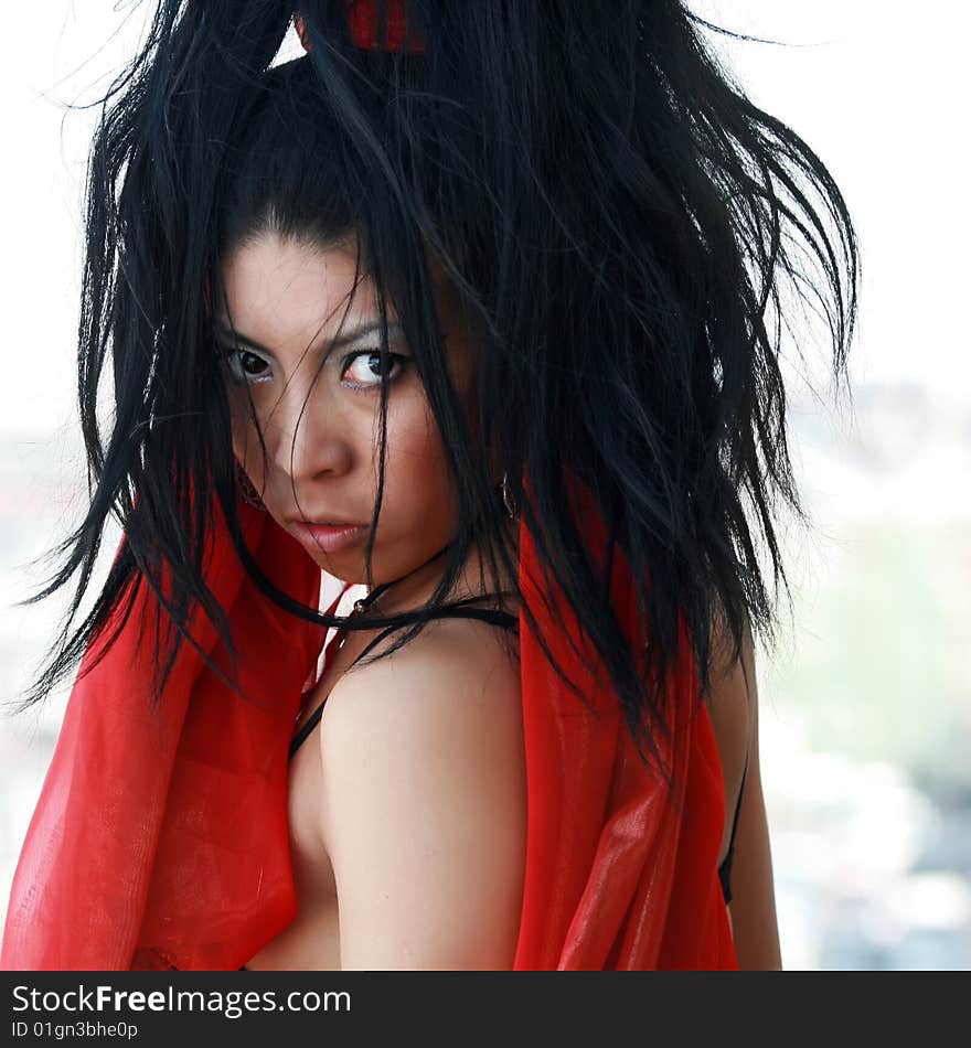 East girl in a red scarf. Please see some of my other images:. East girl in a red scarf. Please see some of my other images: