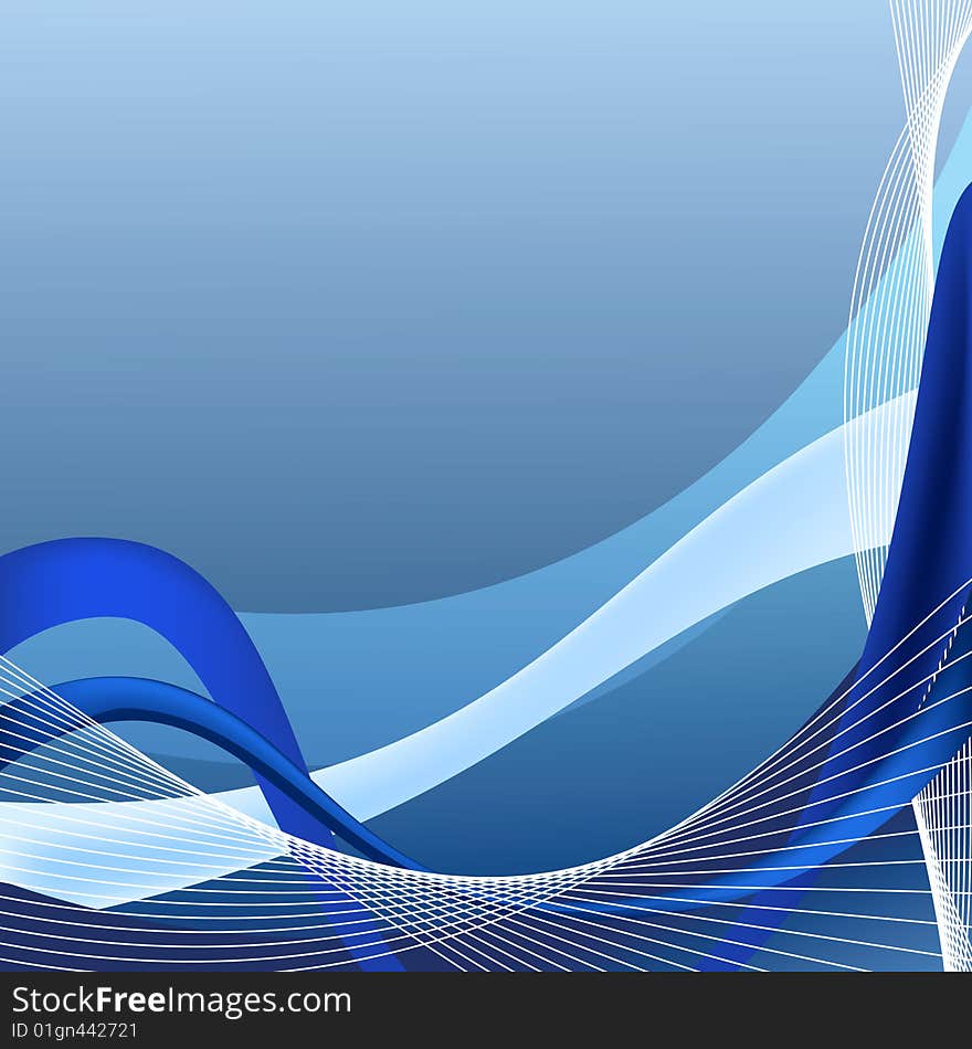 Abstract blue background. Vector illustration