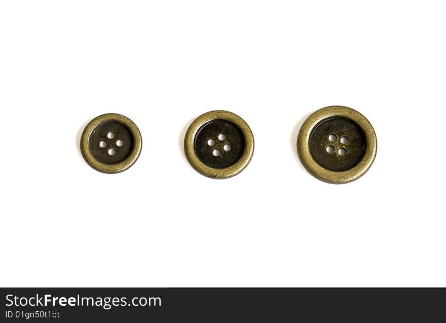 Buttons isolated on white backtround