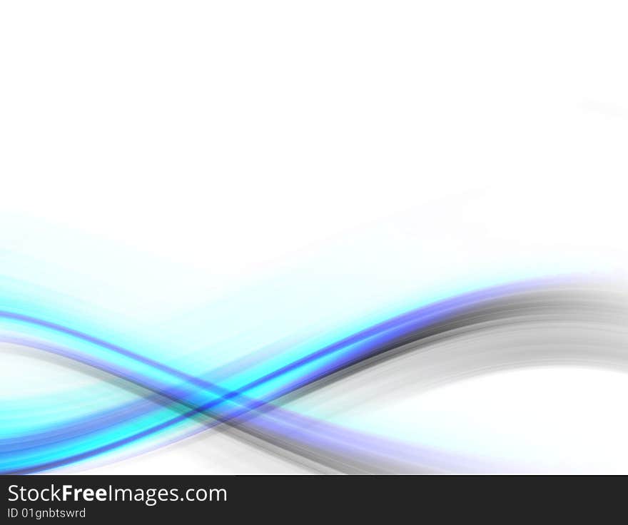 Blue dynamic and vibrant waves on white background. Blue dynamic and vibrant waves on white background