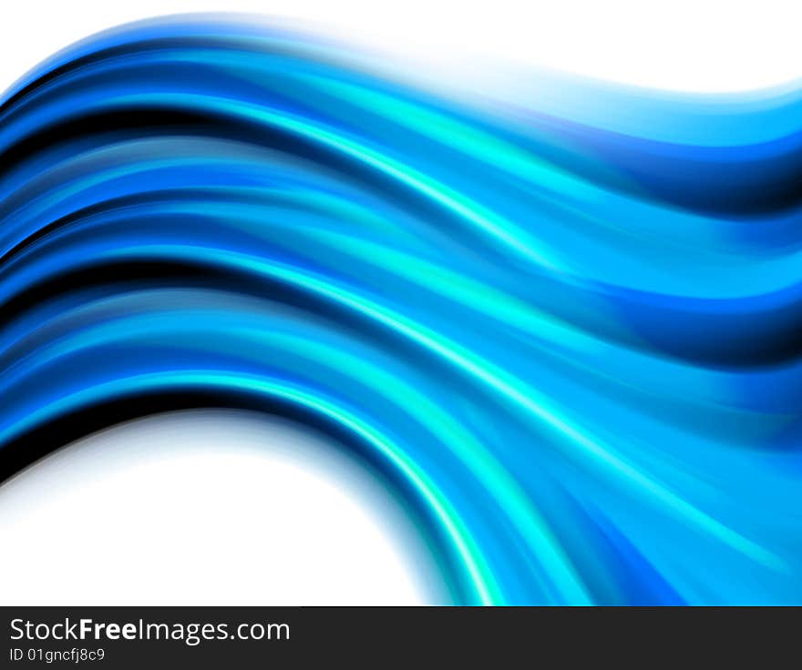 Blue dynamic and contrast waves on white background. Blue dynamic and contrast waves on white background