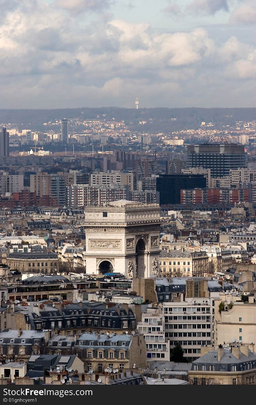 Paris landscape from the eiffel tower. Paris landscape from the eiffel tower