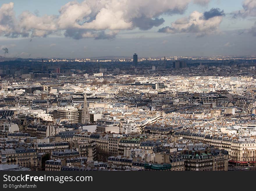 Paris landscape from the eiffel tower. Paris landscape from the eiffel tower