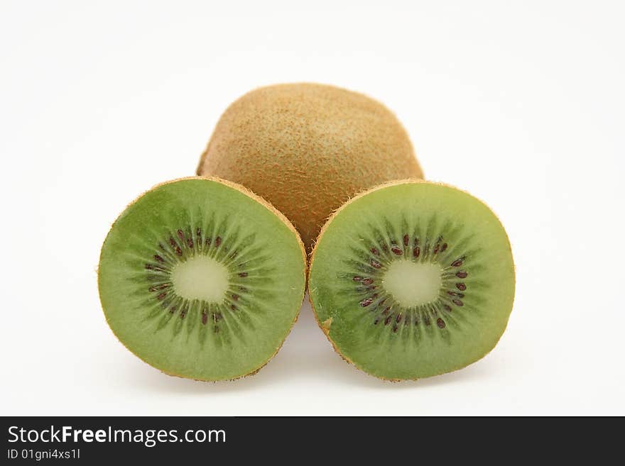 Fresh kiwi on white background