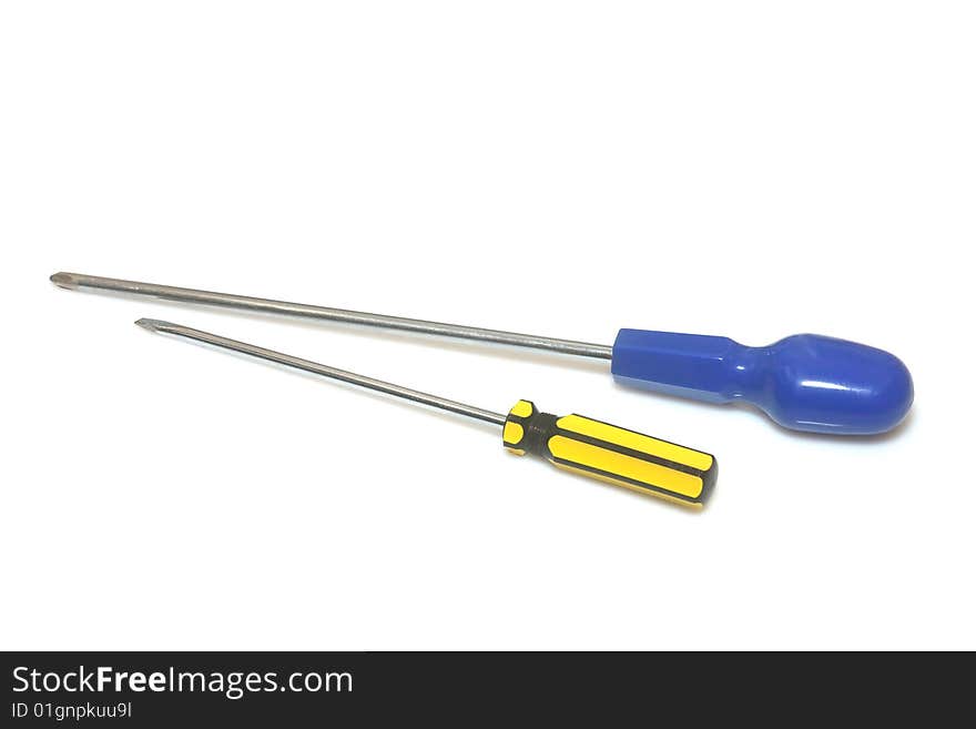 Two Screwdrivers isolated over White
