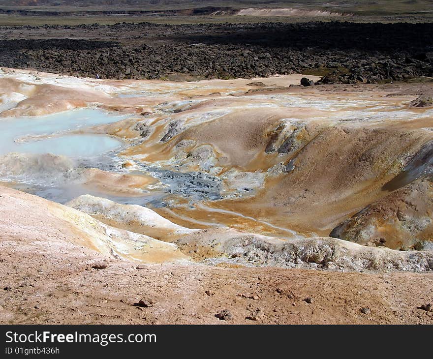 Volcano Krafla, lava field